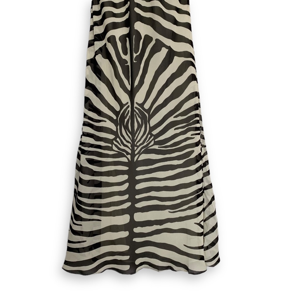 Ronny Kobo Scarlett Silk Slip Maxi Dress Zebra Print SOLD - Picture 9 of 13